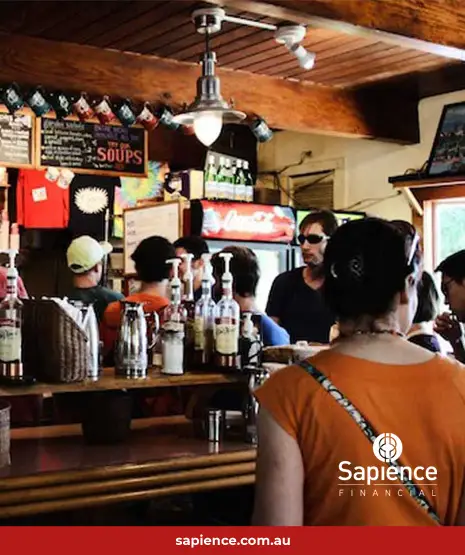 people working at cafe