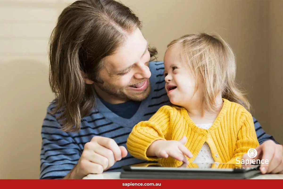 father and beautiful daughter