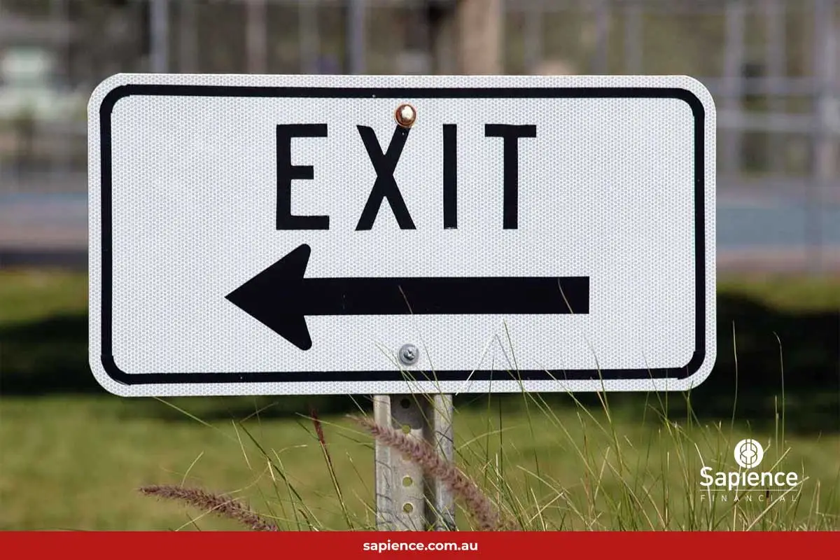 exit road sign